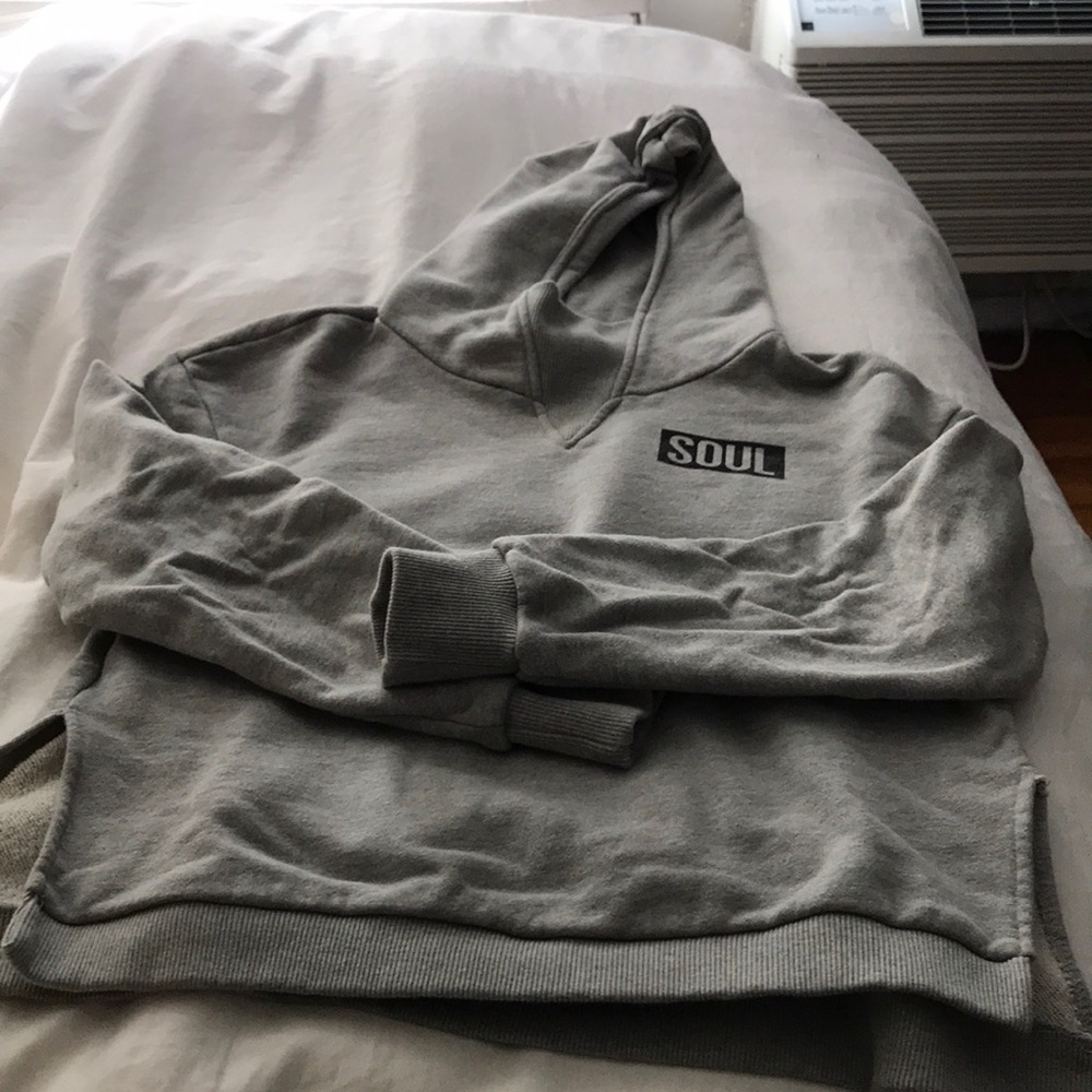 Soul Cycle cropped hooded sweatshirt